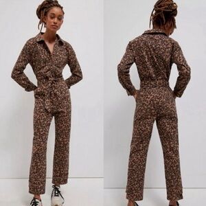 Anthropologie Leopard Jumpsuit